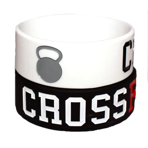 1PC CROSS FIT BRACELETS CrossFit Wristbands Silicone Bracelet Band White/Black