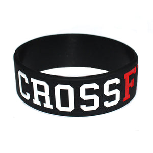 1PC CROSS FIT BRACELETS CrossFit Wristbands Silicone Bracelet Band White/Black