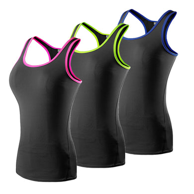 2018 YD Hot Yoga Shirt Sport Running Vest Women Compression Base Layer Dry Fit Tank Top With Fluorescence stripe GYM Clothing