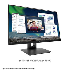 HP 23.8-inch 130AZ FHD IPS Monitor with Tilt/Height Adjustment and Built-in Speakers (VH240a, Black)