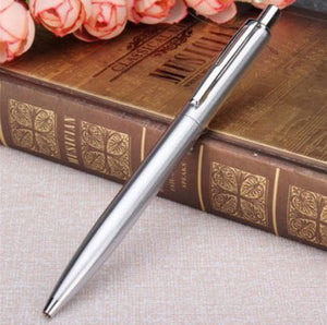 Hot Sale Stainless Steel Metal Ballpoint Pen Silver Trim