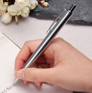 Hot Sale Stainless Steel Metal Ballpoint Pen Silver Trim