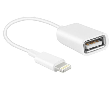 8 Pin Port to USB Female Adapter Cable - White