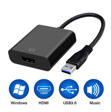 USB 3.0 to HDMI Adapter, USB to HDMI Converter with 1080P for Windows 7/8/10 Computer ONLY